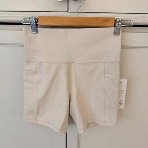 Athleta white spandex shorts, new with tags, size XS